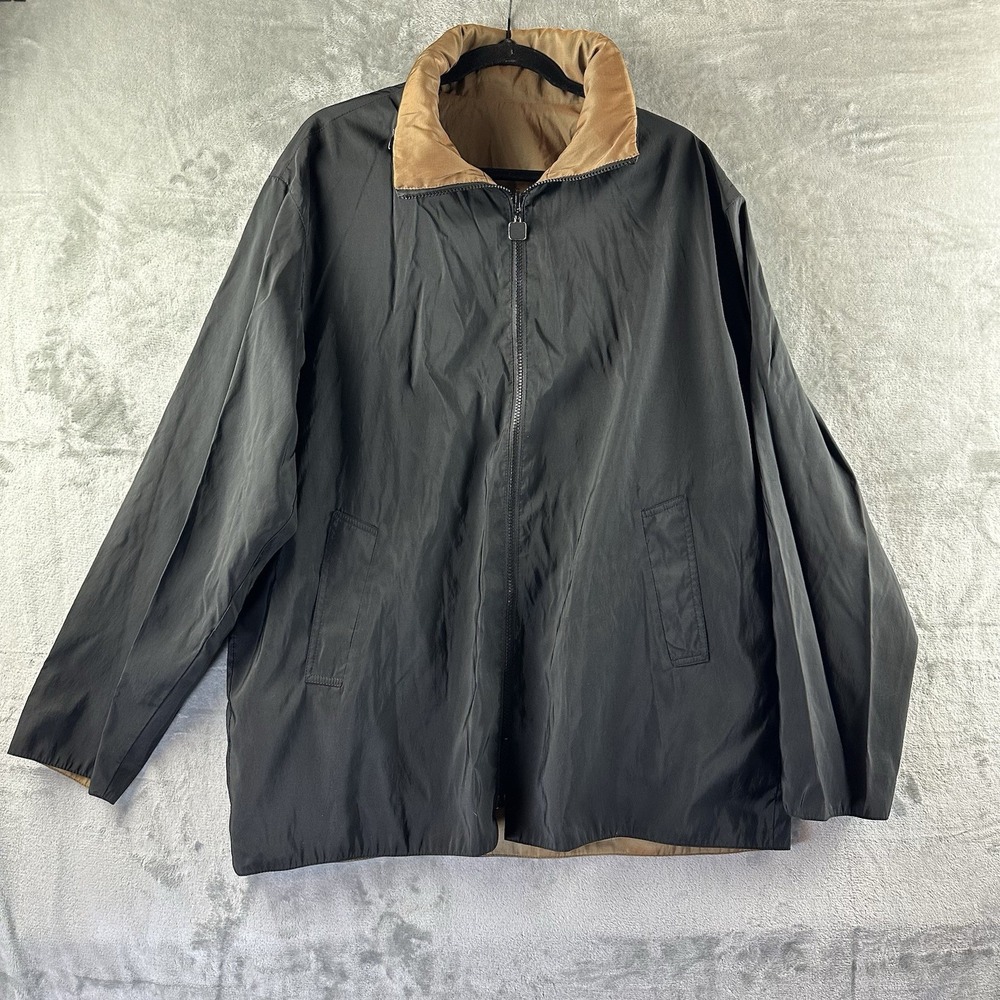 MYCRA PAC NOW 2 M/L Black/Brown Reversible Zip Raincoat Hidden Hood
